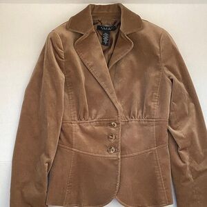 Laundry By Shelli Segal Tan Velvet Blazer